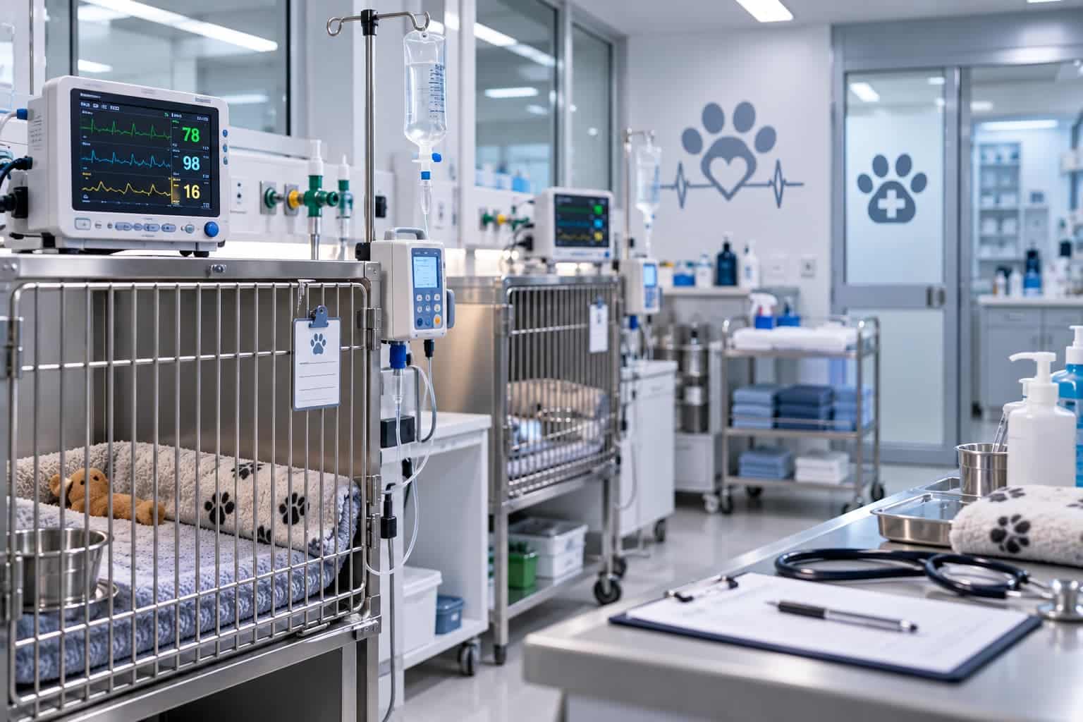 Área de hospitalización veterinaria